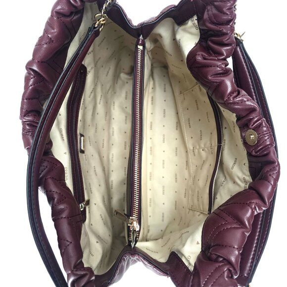 Guess Eda Large Hobo Bag - Burgundy - Picture 10 of 10
